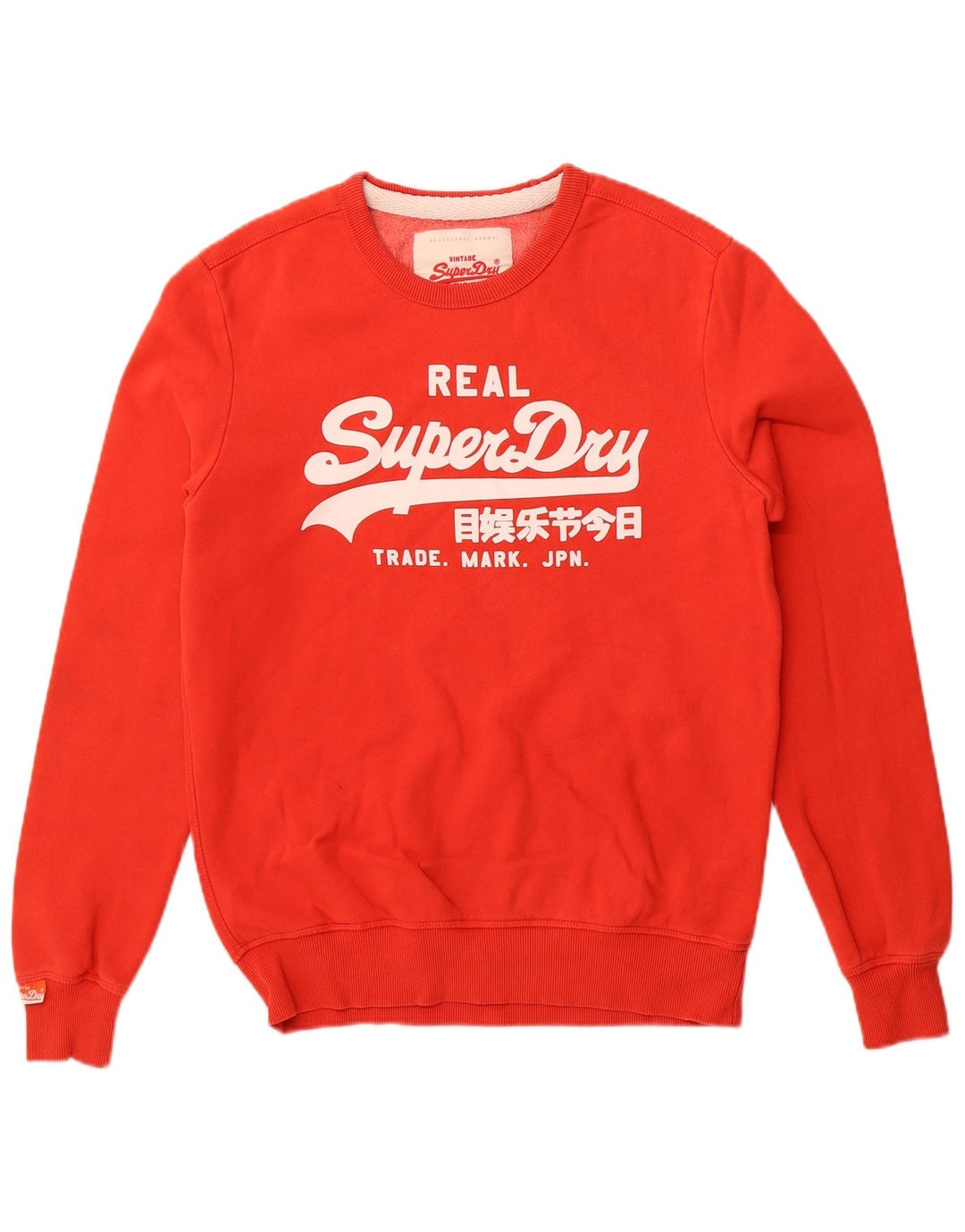 SUPERDRY Мужской свитшот с рисунком, большой красный хлопковый джемпер
