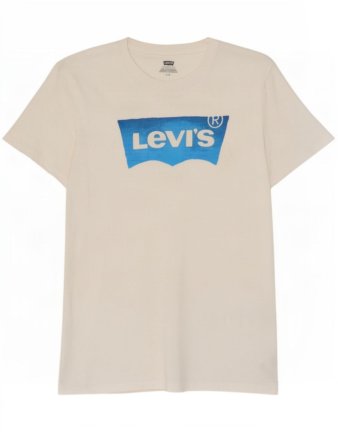 Мужская футболка с рисунком Levi's, большой белый хлопок