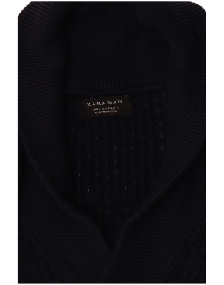 Мужской кардиган Zara, большой темно-синий