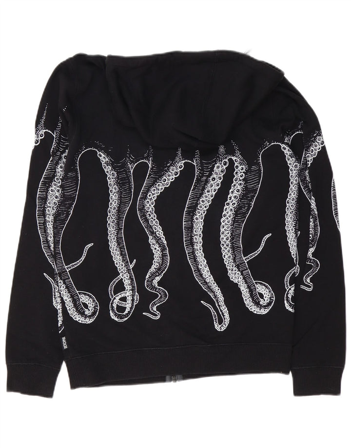 Мужской свитер с капюшоном и молнией Octopus, маленький черный хлопковый свитер