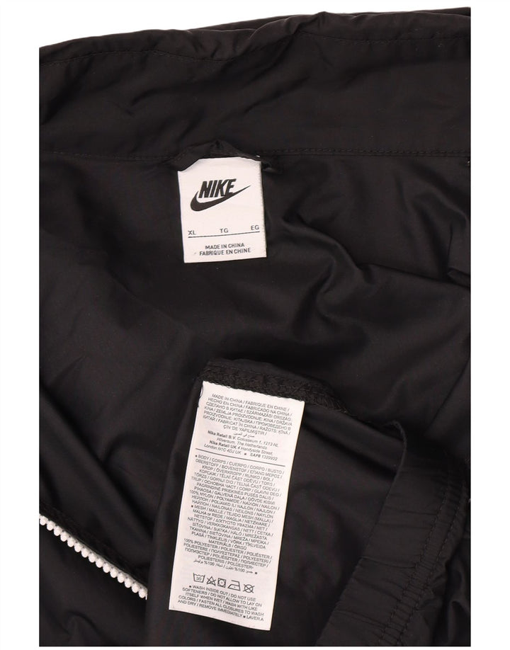 Мужская дождевик с капюшоном Nike XL, черный нейлон