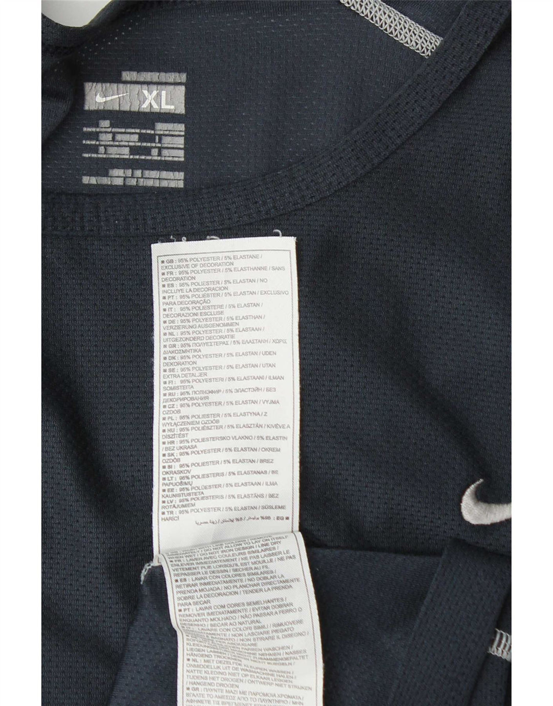 Мужская футболка Nike Top UK 45/47 XL Темно-синий полиэстер