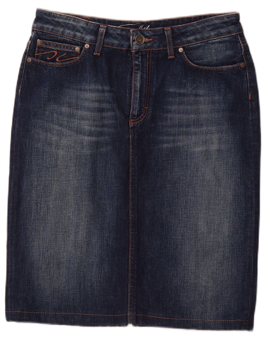 TOMMY HILFIGER Женская джинсовая юбка US 10, большая W30, темно-синяя, хлопок
