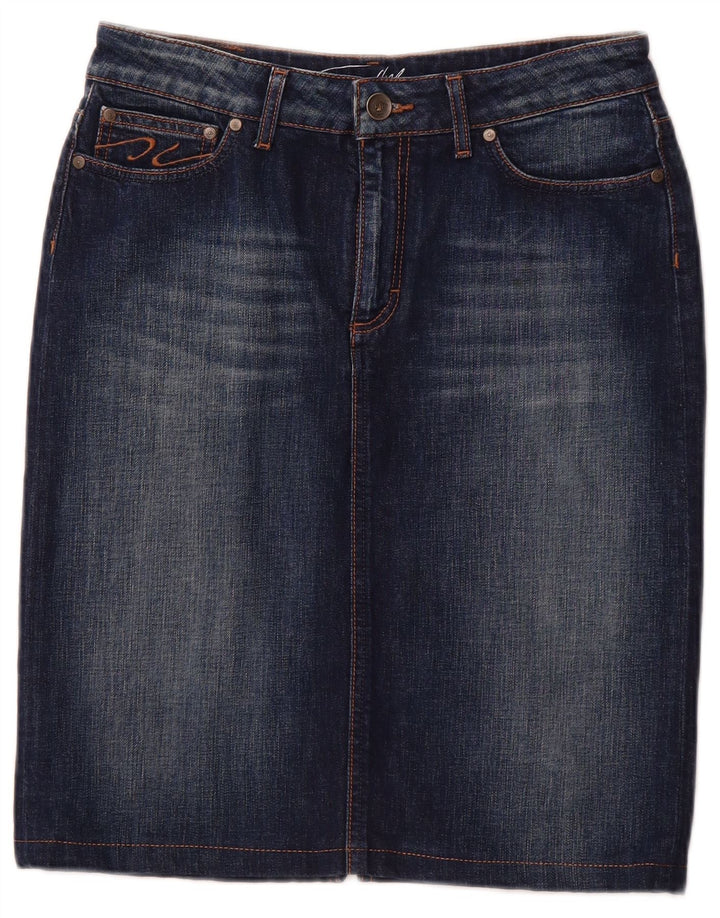 TOMMY HILFIGER Женская джинсовая юбка US 10, большая W30, темно-синяя, хлопок