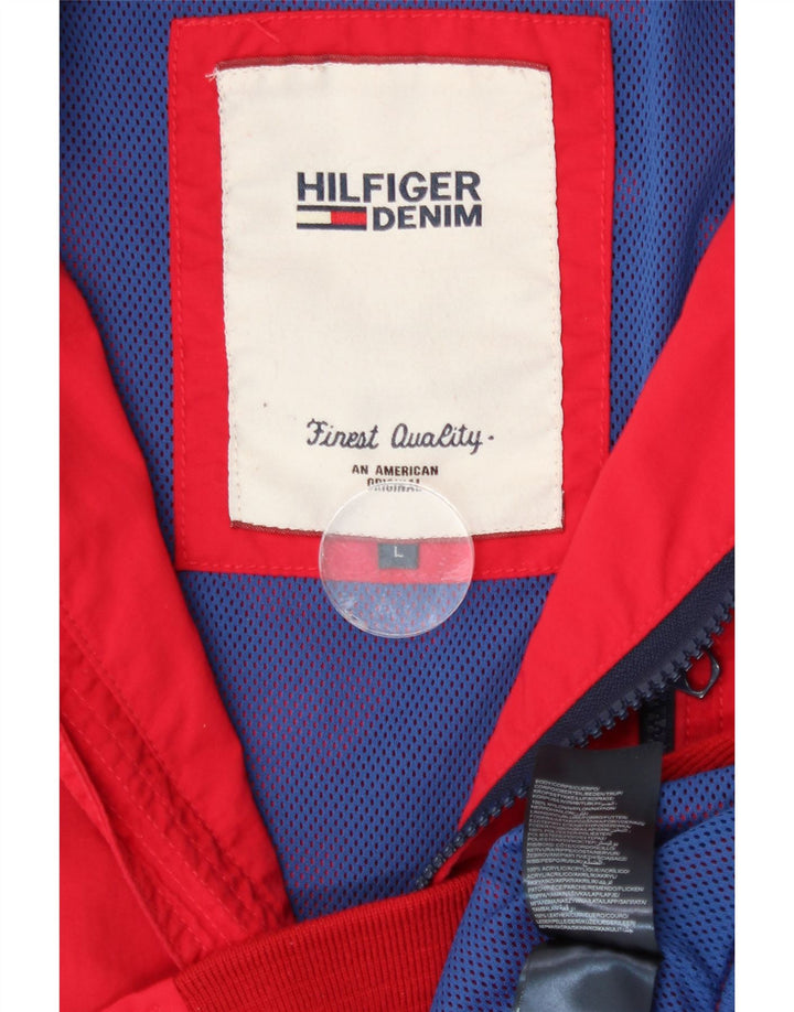 Мужской бомбер Tommy Hilfiger UK 40, большой красный нейлон