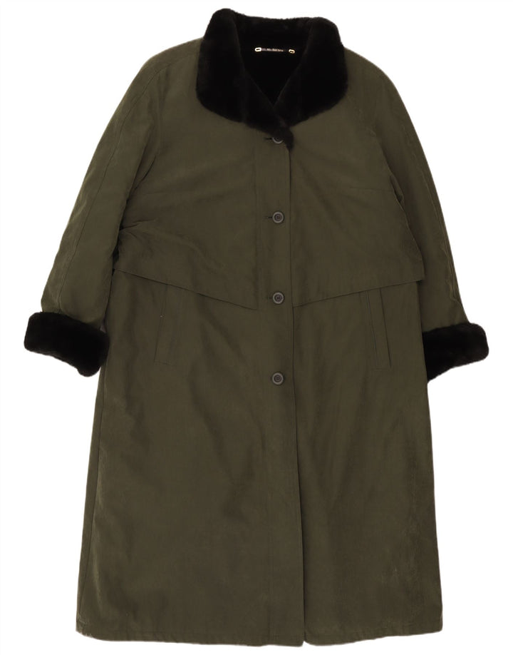 Женское пальто Your Sixth Sense UK 18 XL, цвет хаки, полиэстер с цветными блоками