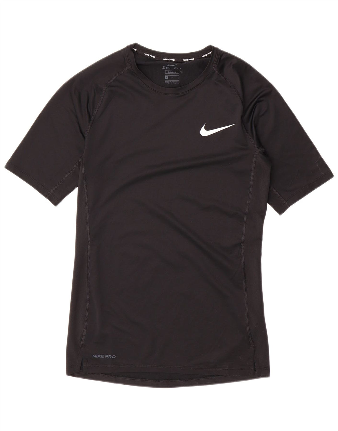 Мужская футболка облегающего кроя Nike, средний черный полиэстер