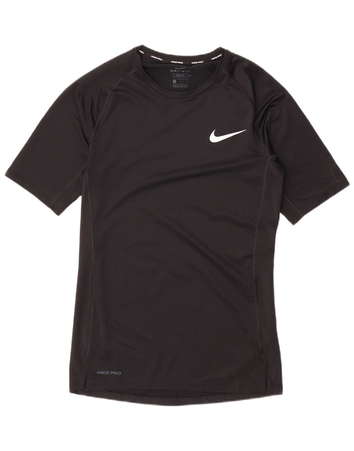 Мужская футболка облегающего кроя Nike, средний черный полиэстер