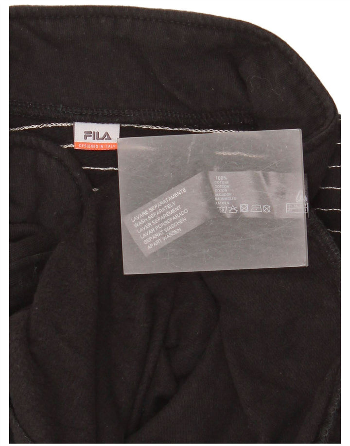Женский спортивный костюм Fila, верхняя куртка UK 12, хлопковый средний черный в полоску