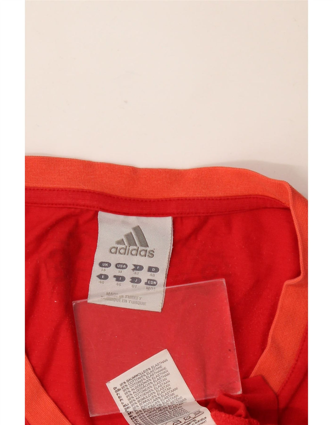 Женский жилет Adidas с графическим рисунком UK 14, средний красный хлопок