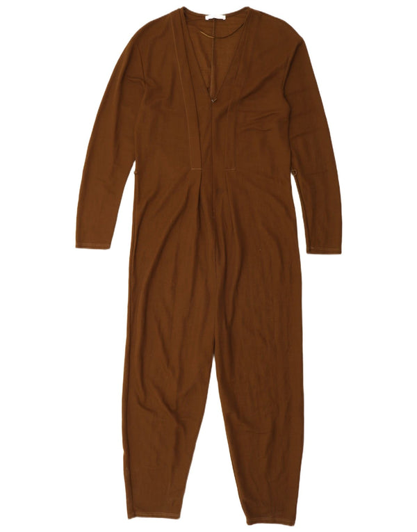 Женский комбинезон с длинными рукавами ZARA UK 10, маленький размер, коричневый, вискоза