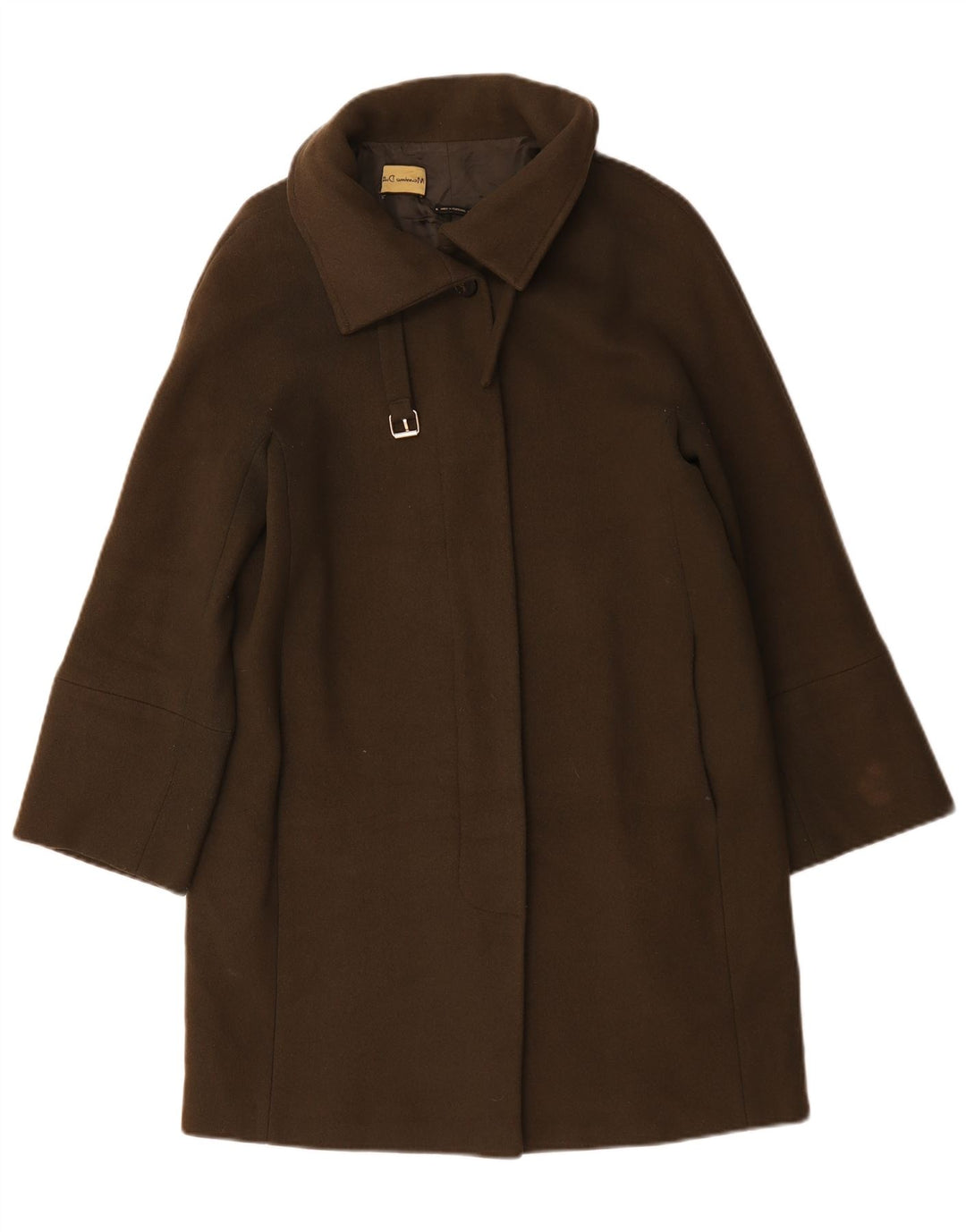 Женское пальто оверсайз Massimo Dutti UK 10, маленькое, цвет хаки, шерсть
