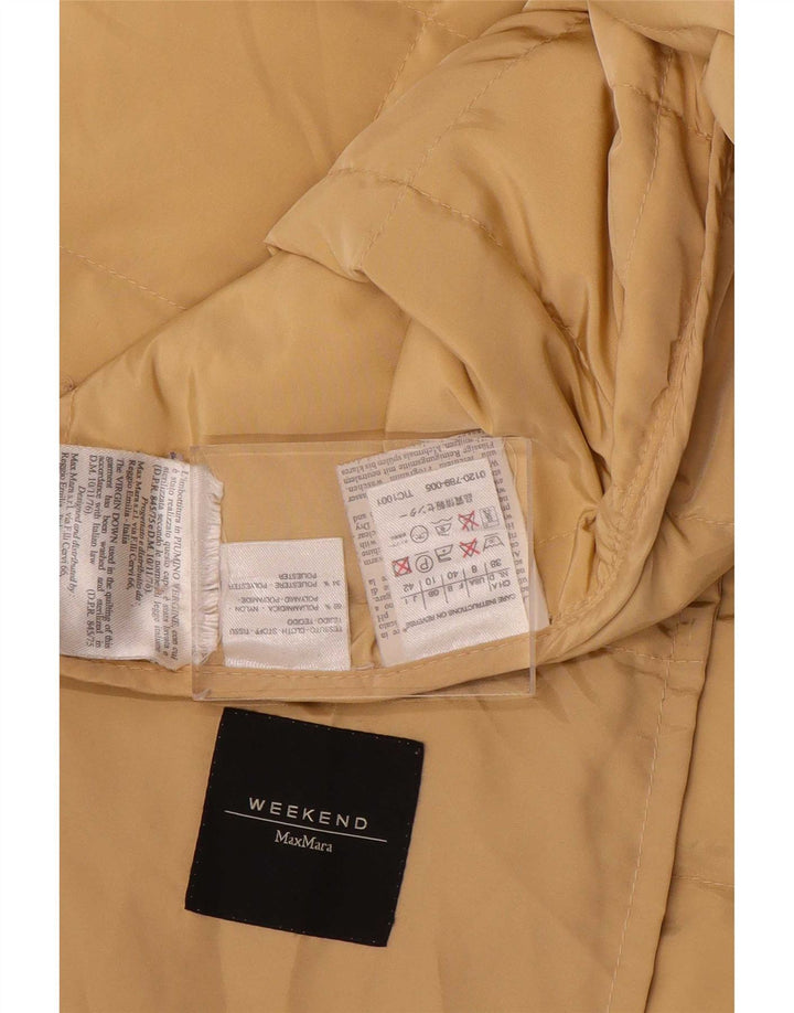 Женская пуховая куртка оверсайз Max Mara Weekend UK 10, маленькая, желтая