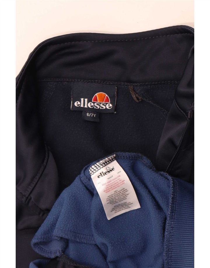 Полный спортивный костюм Ellesse для мальчиков 6–7 лет, темно-синий, полиэстер с цветными блоками