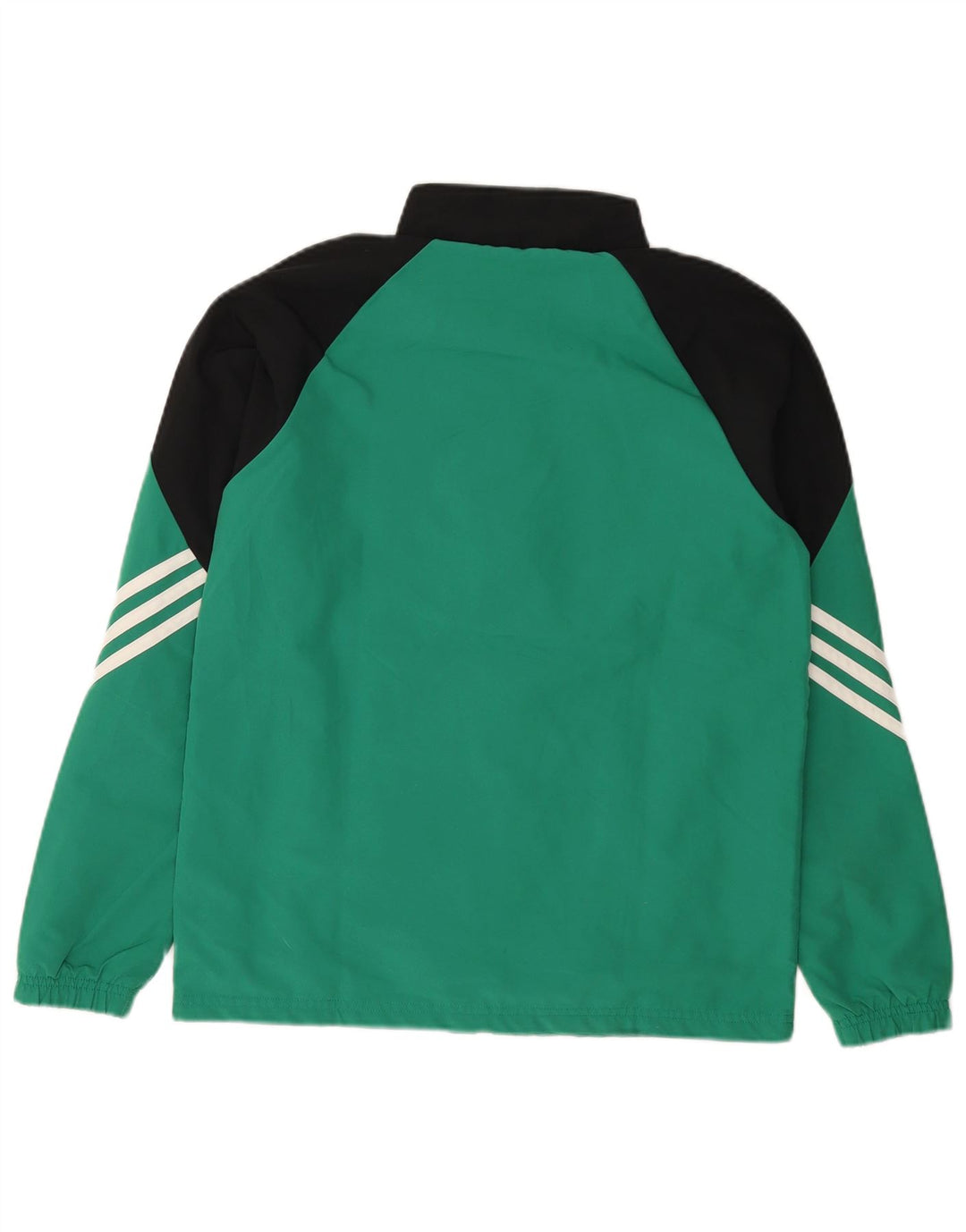 Спортивный костюм Adidas для мальчиков, верхняя куртка 13–14 лет, XL, зеленый полиэстер с цветными блоками