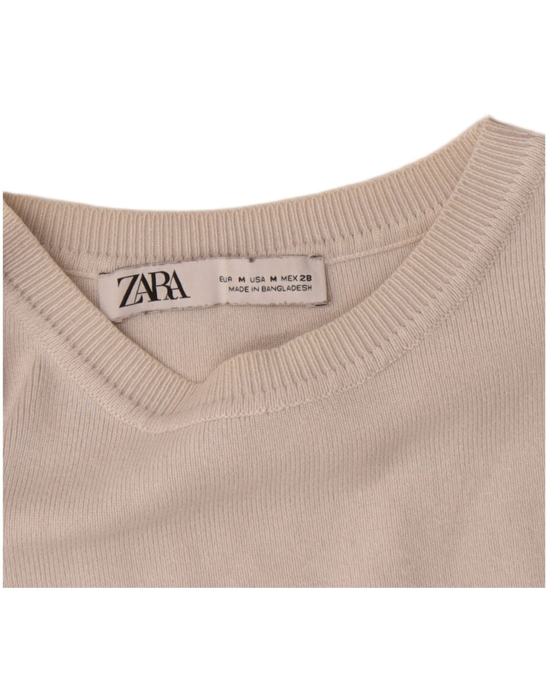 Женский укороченный жилет Zara UK 12 Medium Off White