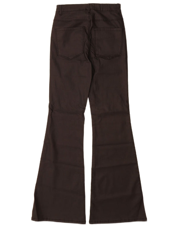 Только женские повседневные брюки-клеш, маленькие W26 L30, черная вискоза