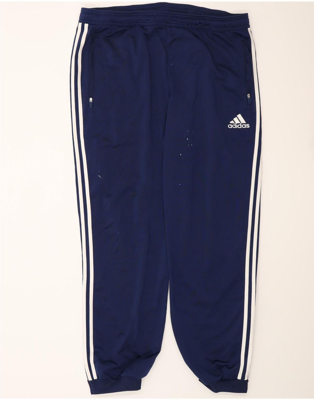 ADIDAS Mens Tracksuit Trousers Joggers XL  Navy Blue Polyester