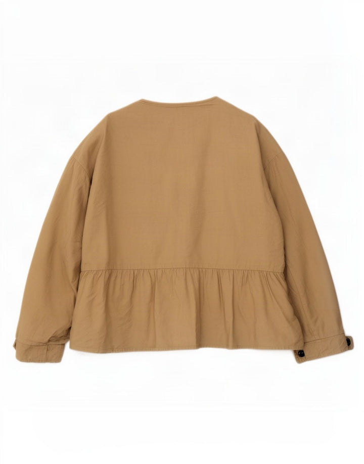 Женская куртка Zara UK 16, большая, бежевая, вискоза