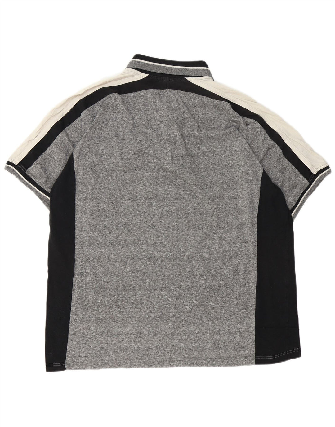 Мужская рубашка-поло PUMA XL, серая, хлопок с цветными блоками