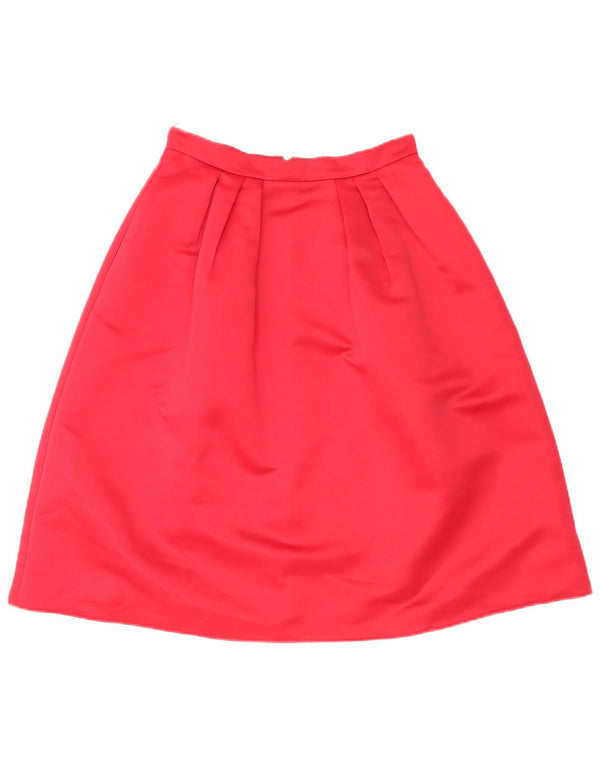 Pinko Женская юбка-трапеция с завышенной талией UK 12 Medium W26 Красный полиэстер