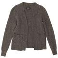 Женский открытый кардиган All Saints UK 10, маленький серый из овечьей шерсти