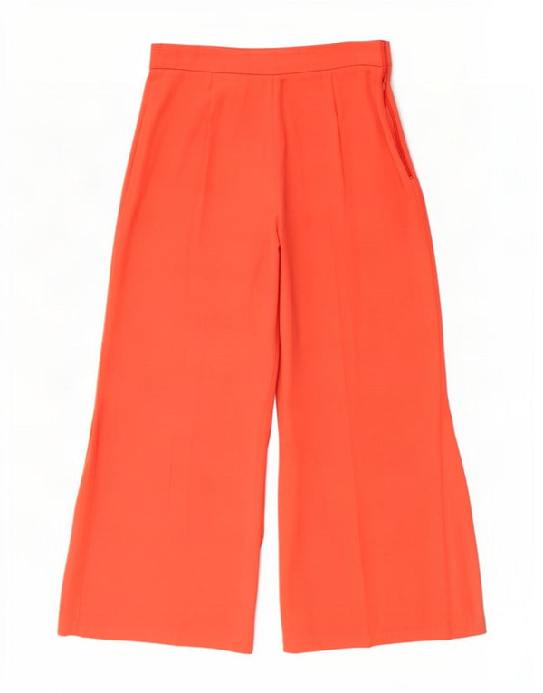 Женские широкие капри Zara, средние W28 L22, оранжевые, полиэстер