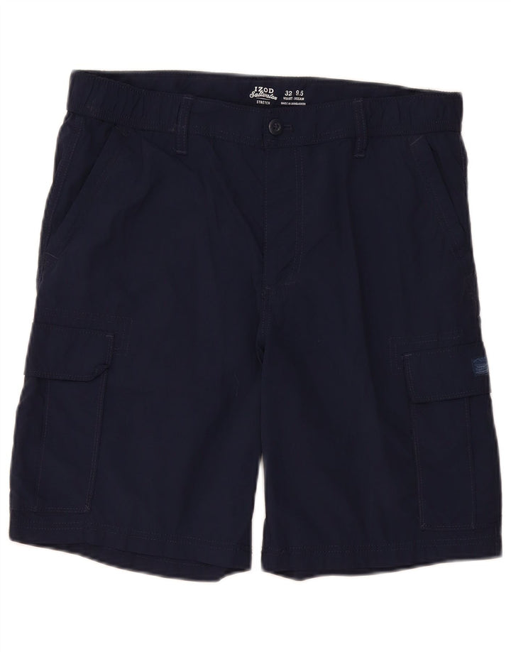 IZOD Мужские шорты-карго для соленой воды W32, средние, темно-синие, полиамид