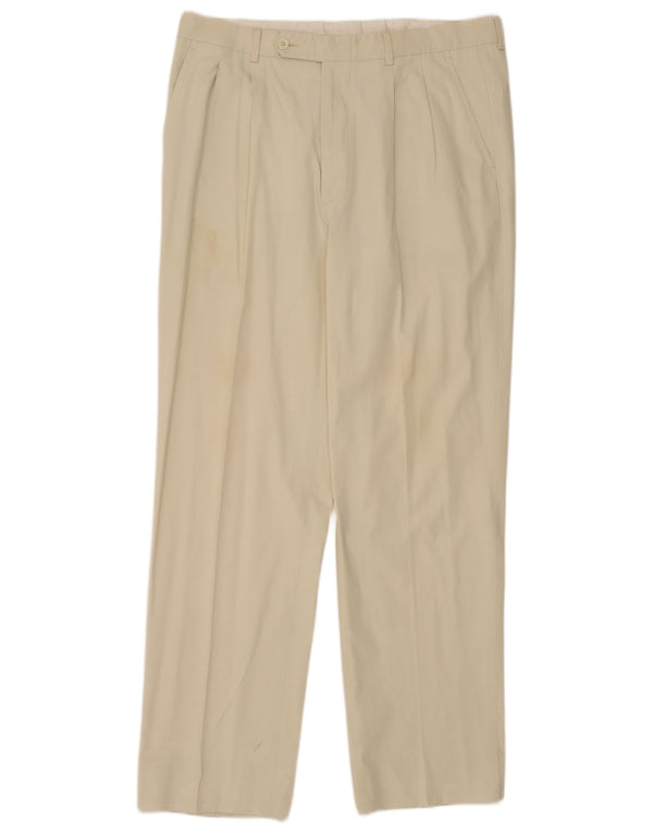 Ermenegildo Zegna Мужские костюмные брюки IT 52 XL W34 L31 Off White