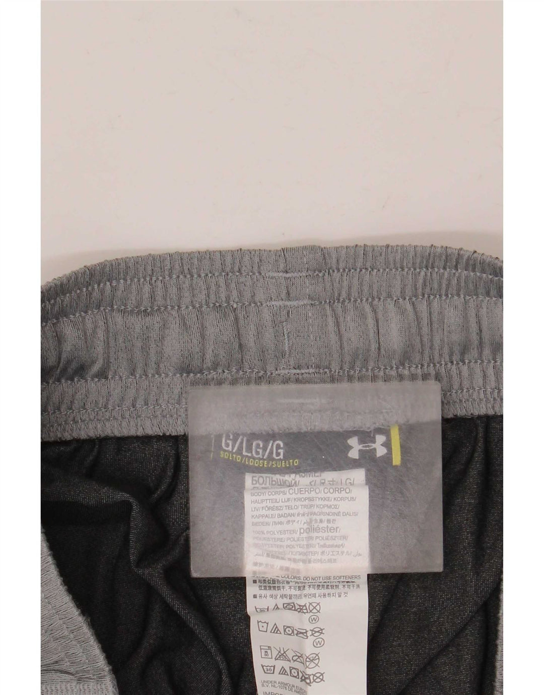 Мужские спортивные брюки Under Armour, большие серые, полиэстер с цветными блоками