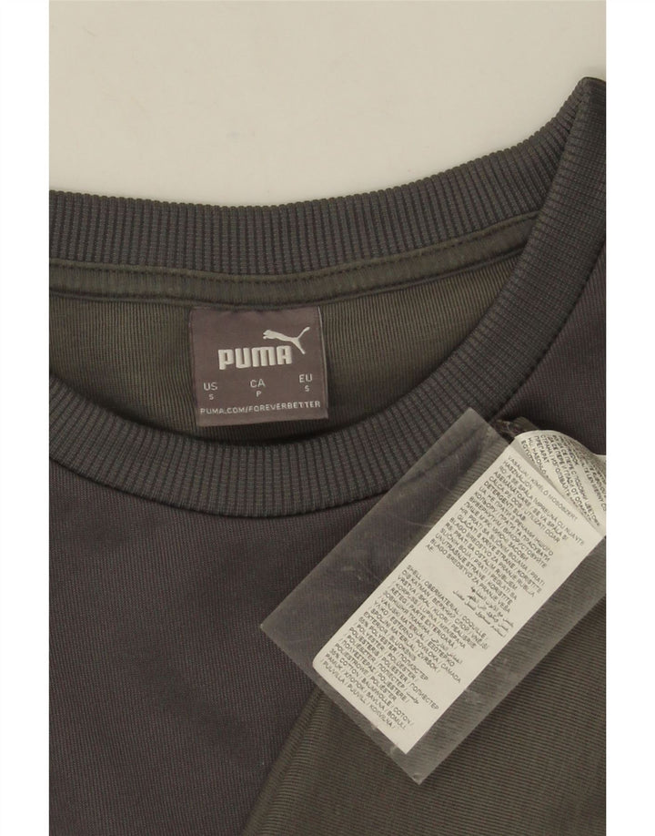 Мужской свитшот с рисунком Puma, маленький серый полиэстер