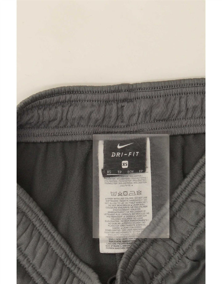 Мужские спортивные брюки Nike Dri Fit XS, серые, полиэстер с цветными блоками