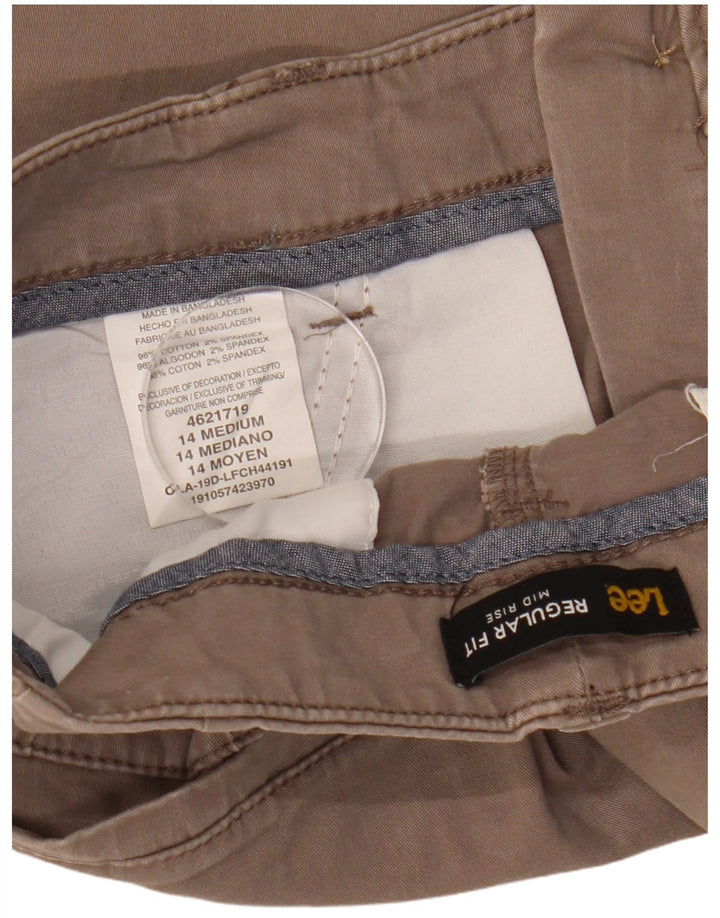 Женские повседневные шорты LEE со средней посадкой, стандартного кроя, США 14, XL, W32, серый хлопок