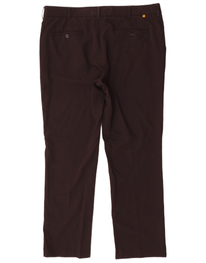 Мужские прямые костюмные брюки Farah W40 L31, черные, полиэстер