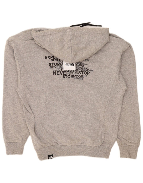 Женский джемпер с капюшоном оверсайз The North Face, размер UK 10, маленький, серый, хлопок