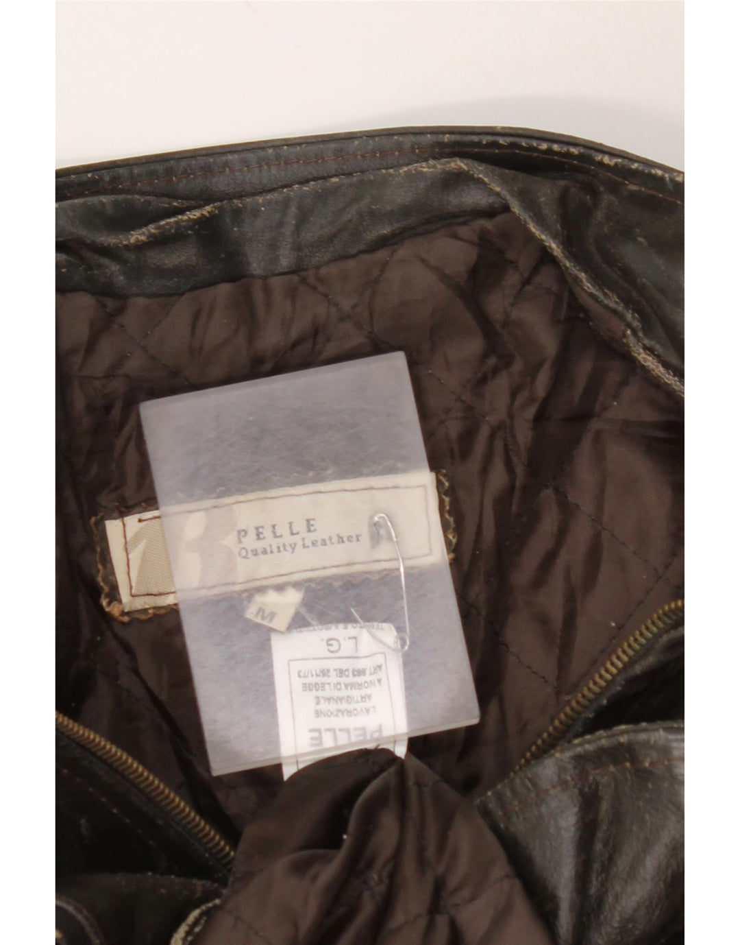 ВИНТАЖНАЯ Женская кожаная куртка с рукавом 3/4 UK 14, кожа среднего коричневого цвета