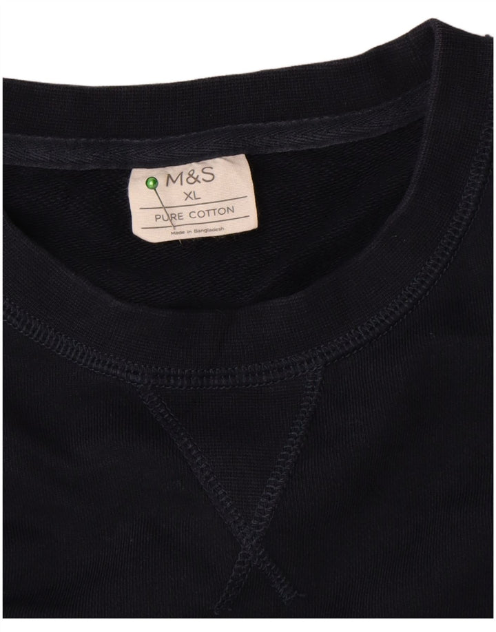 Мужской свитер Marks & Spencer XL, темно-синий, хлопок