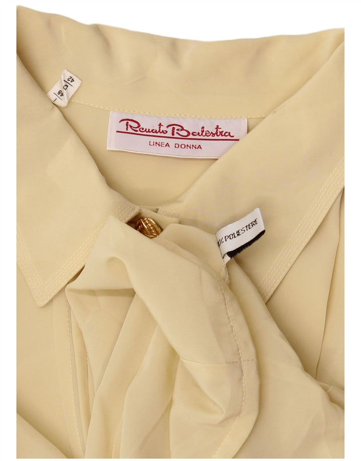 Renato Balestra Женская рубашка-рубашка оверсайз IT 48 XL Бежевый полиэстер