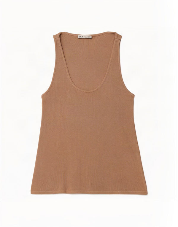 Женский жилет Zara Top UK 10, маленький бежевый