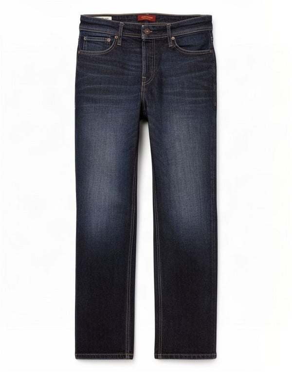 Мужские прямые джинсы Jack & Jones Clark W32 L32 темно-синие, хлопок