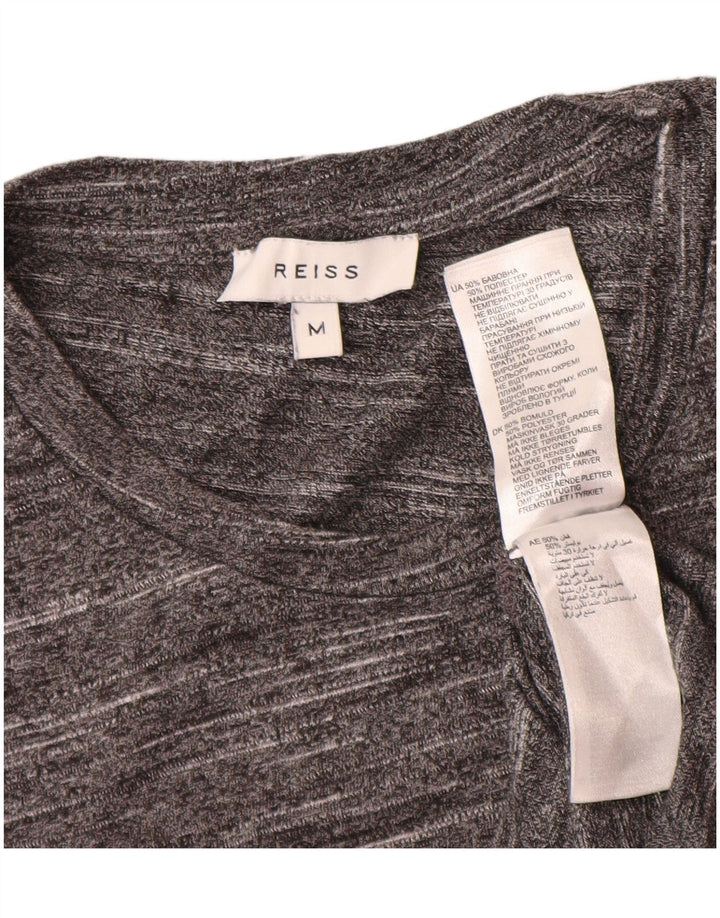 Reiss Мужская футболка из хлопка среднего серого цвета с крапинками