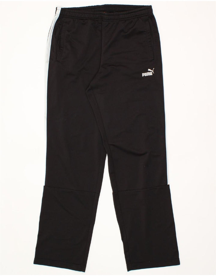 PUMA Mens Tracksuit Trousers Medium Black Colourblock Polyester Vintage Puma and Second-Hand Puma from Messina Hembry 