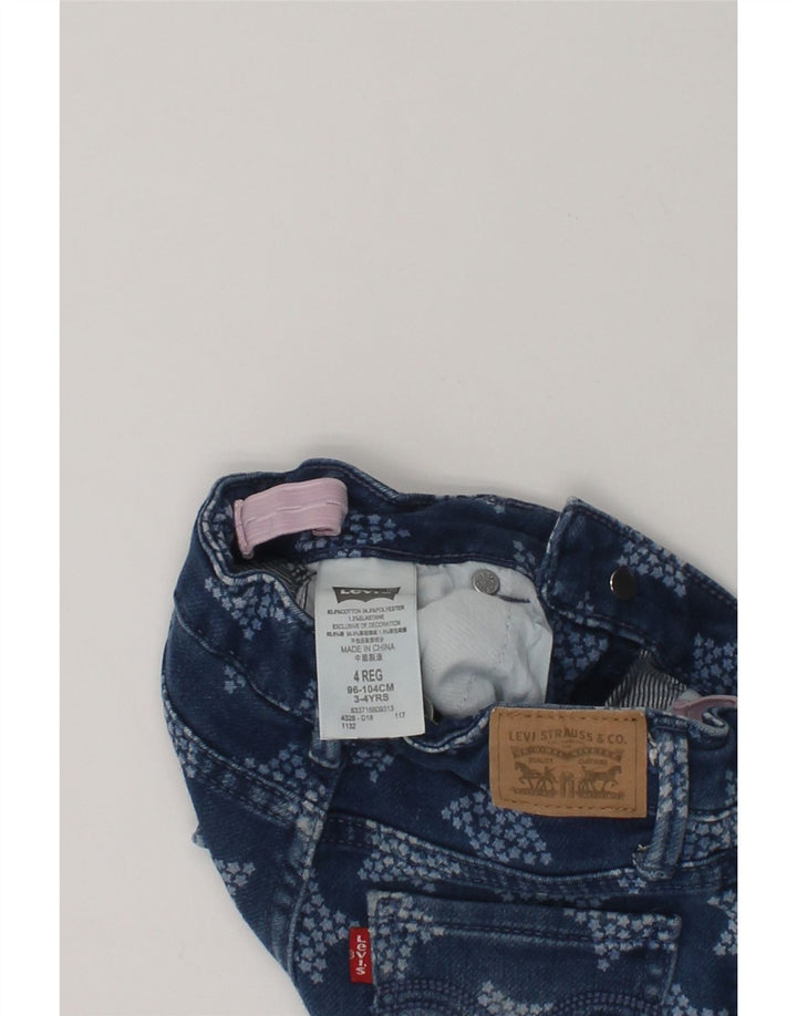LEVI'S Girls Graphic Denim Shorts 3-4 Years W18  Blue Cotton | Vintage Levi's | Thrift | Second-Hand Levi's | Used Clothing | Messina Hembry 