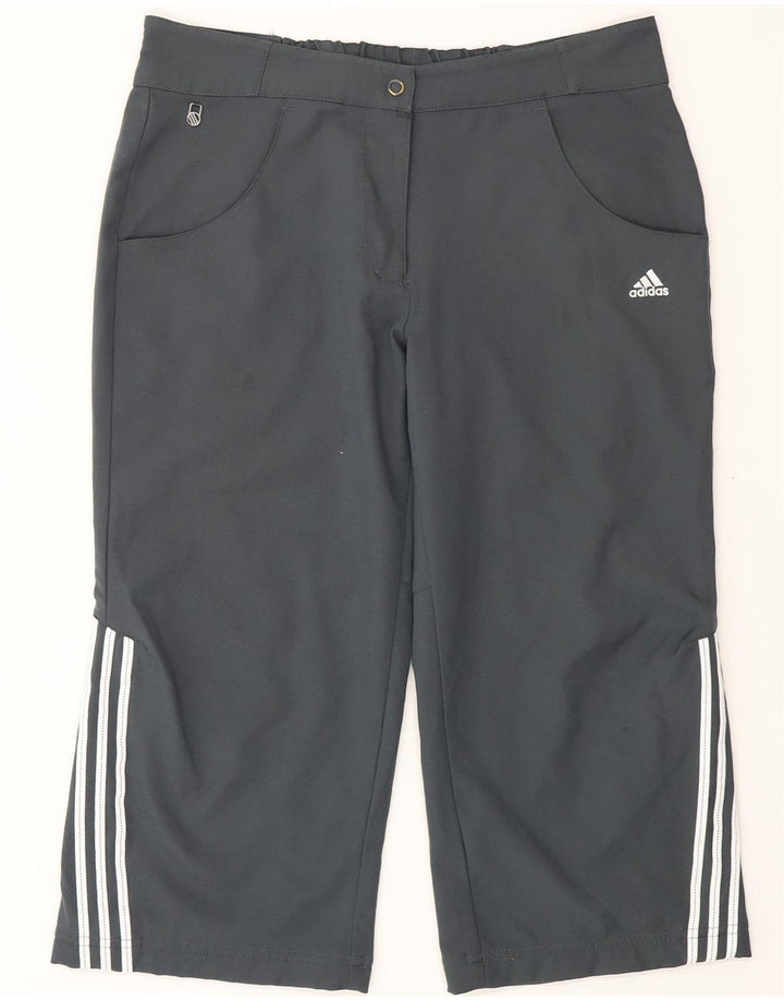Женские прямые капри ADIDAS UK 10, маленькие W30 L19, серый полиэстер