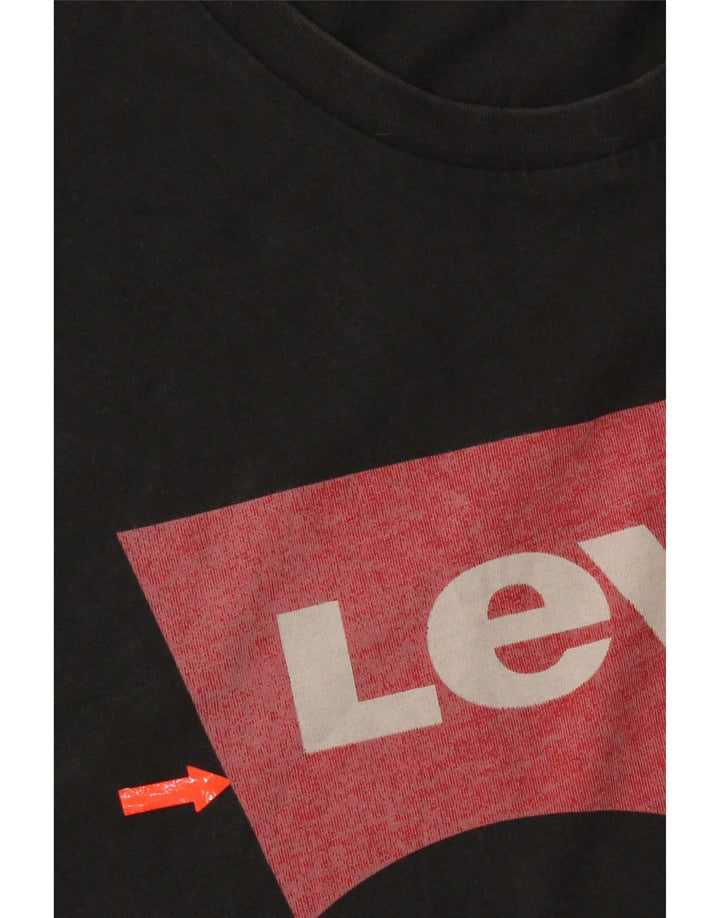 Мужская футболка с рисунком Levi's, верх XL, черный хлопок
