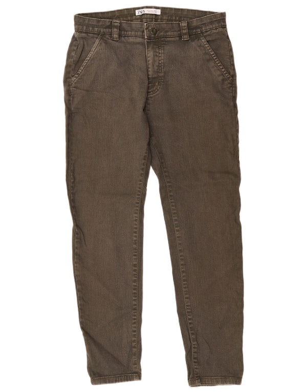 Мужские зауженные джинсы Zara EU 42, большие W32 L28, хаки
