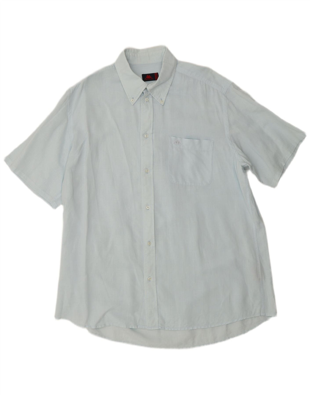 Мужская рубашка с коротким рукавом Kappa 2XL, синяя льняная