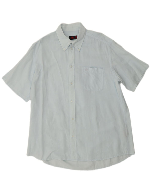 Мужская рубашка с коротким рукавом Kappa 2XL, синяя льняная