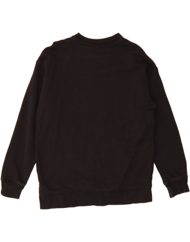 ADIDAS Womens Oversized Graphic Sweatshirt Jumper UK 10 Small  Black Vintage Adidas and Second-Hand Adidas from Messina Hembry 