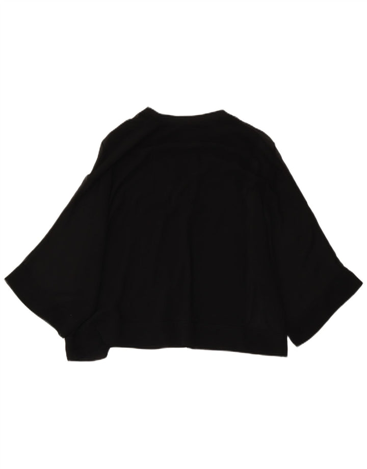 Женская блузка оверсайз с рукавом 3/4 Zara UK 6 XS, черный полиэстер